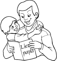 A coloring page of fathers day